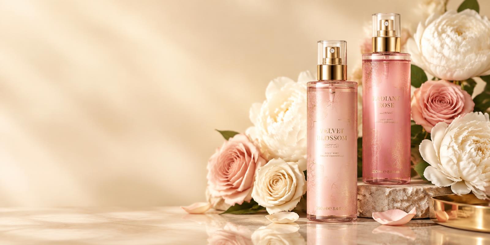 Sardie Beauty body mists with roses